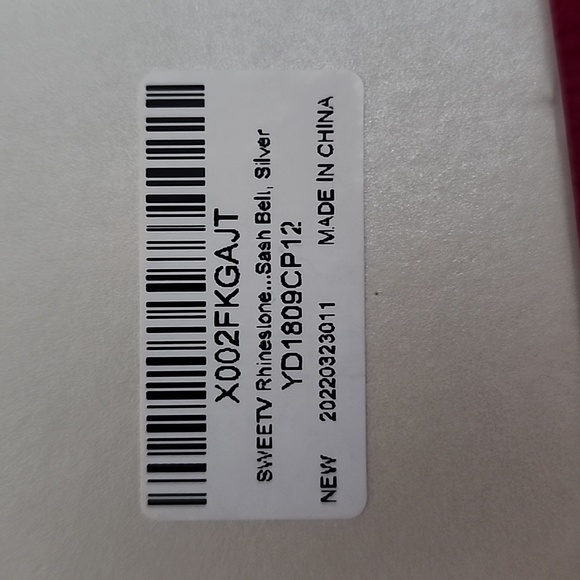 BNIB - SWEETV Silver & Ivory Bridal Belt Rhinestone Wedding Dress Belt - Picture 3 of 7